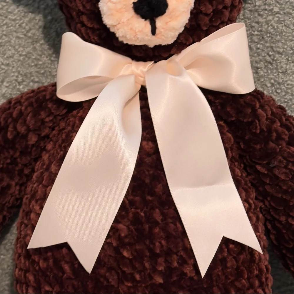 NWT Plushy Bear Handmade With Love Dark Brown
